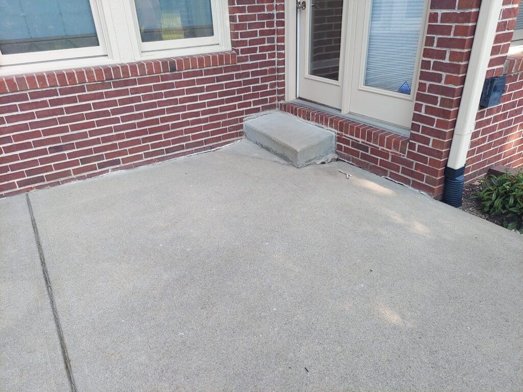 Concrete Patio Leveling - Before