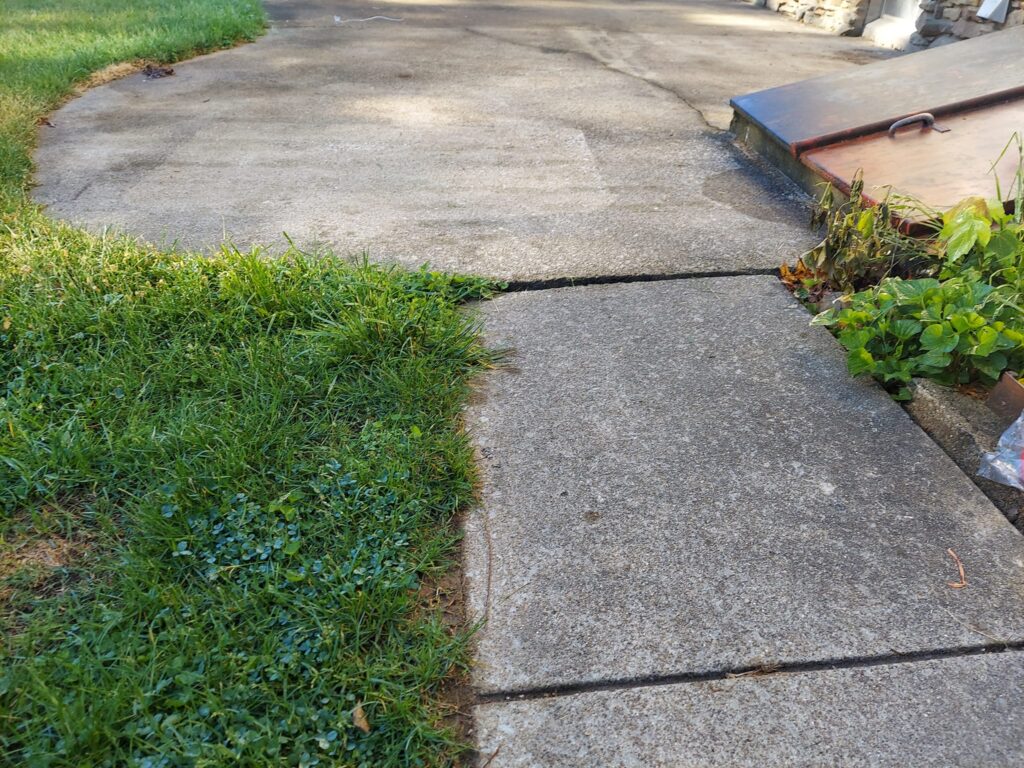 Sunken Sidewalk Repair Indianapolis - Before
