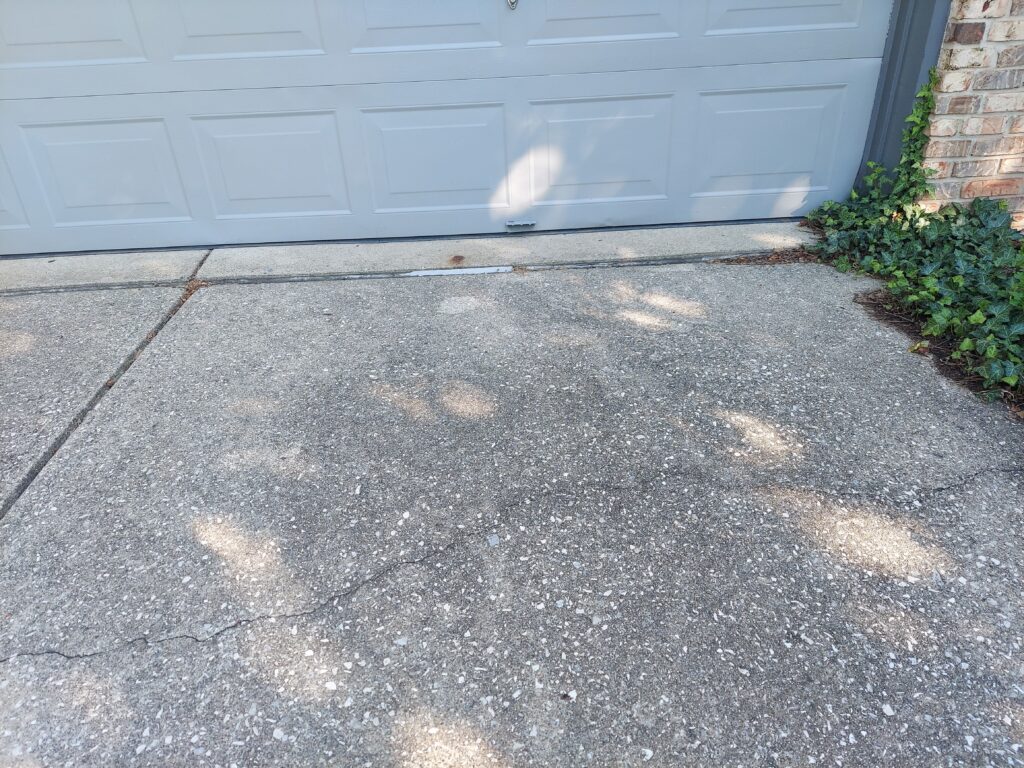 Concrete Crack Filling - Before