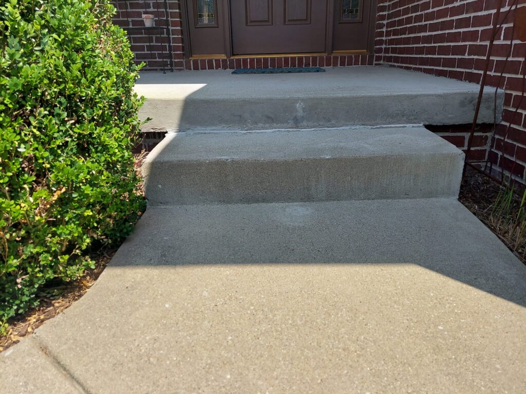 Concrete Porch Leveling - Before