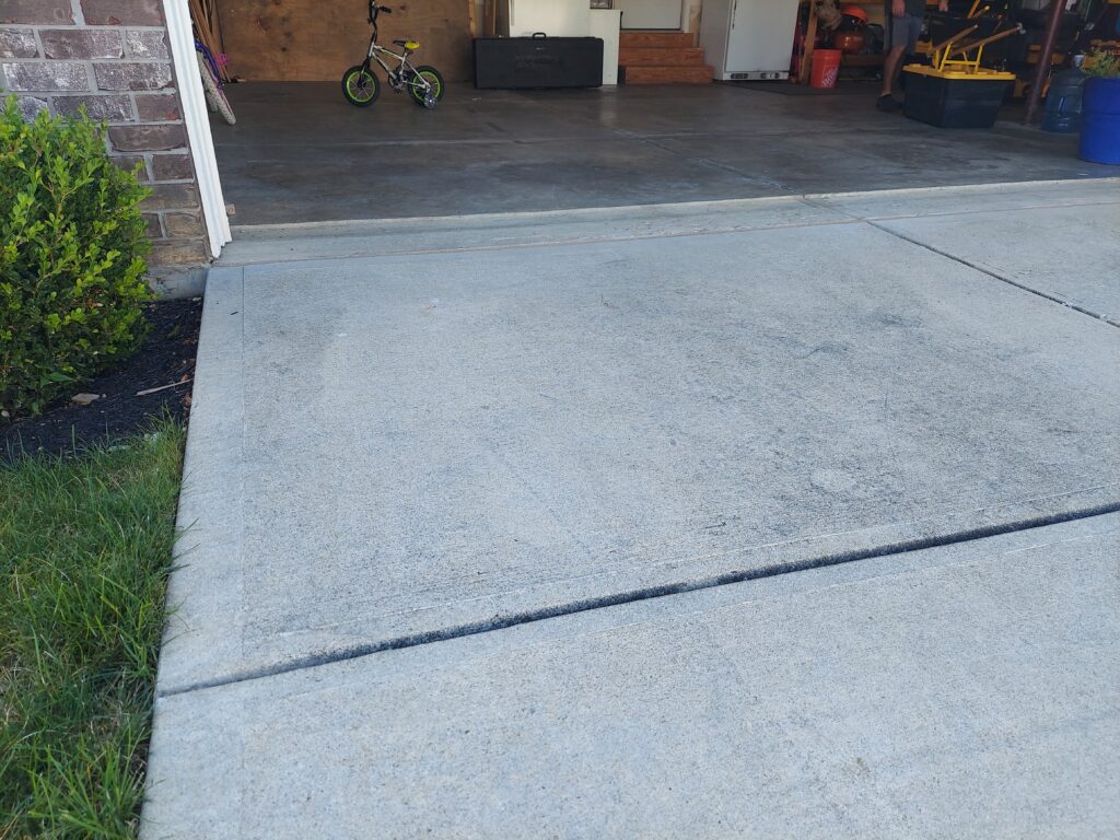 Sunken Concrete Driveway, After