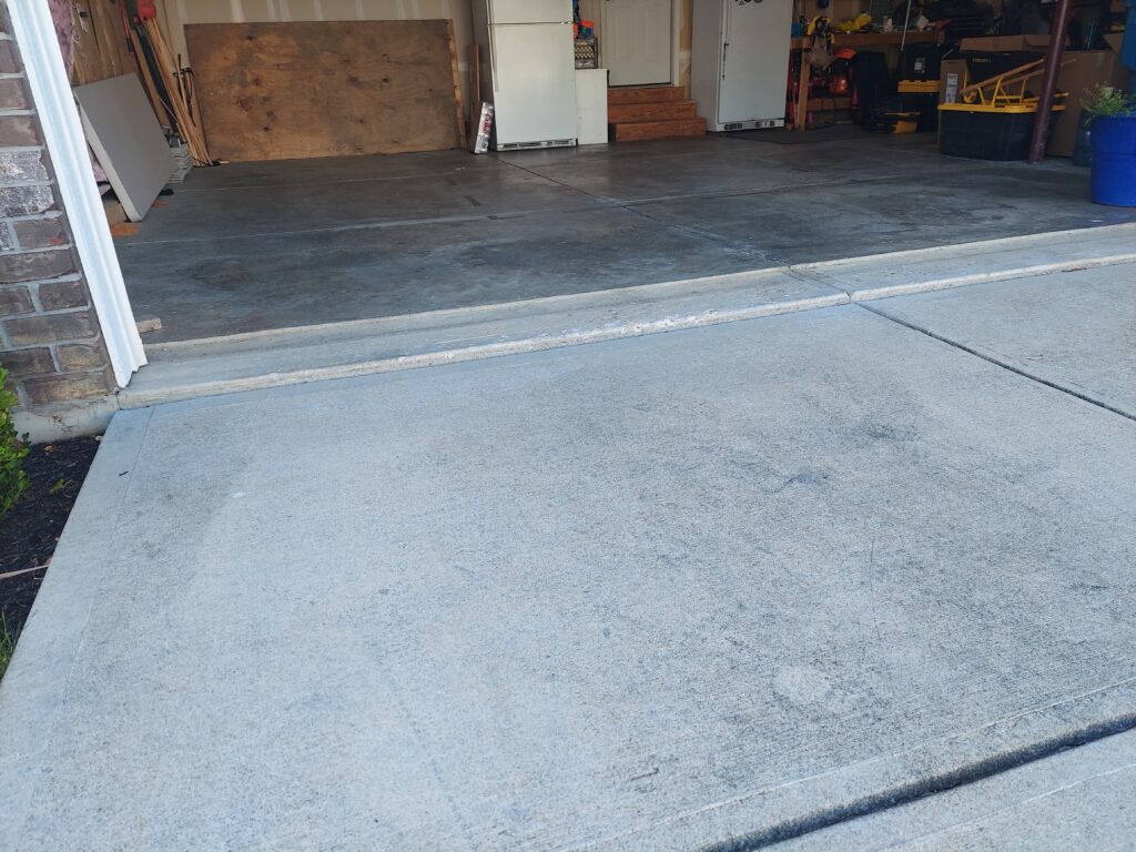 Sunken Concrete Driveway, Before