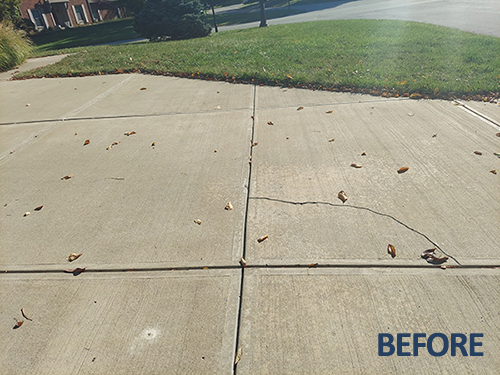 Concrete Crack Filling Indianapolis - Before Concrete Crack Filling Indianapolis - Before