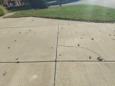 Concrete Crack Filling Indianapolis  Before Concrete Crack Filling Indianapolis  Before