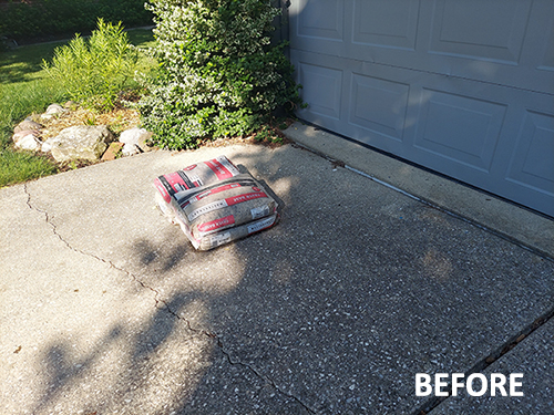 Driveway Crack Filling Indianapolis - Before Driveway Crack Filling Indianapolis - Before